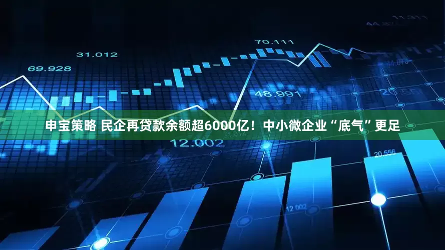 申宝策略 民企再贷款余额超6000亿！中小微企业“底气”更足